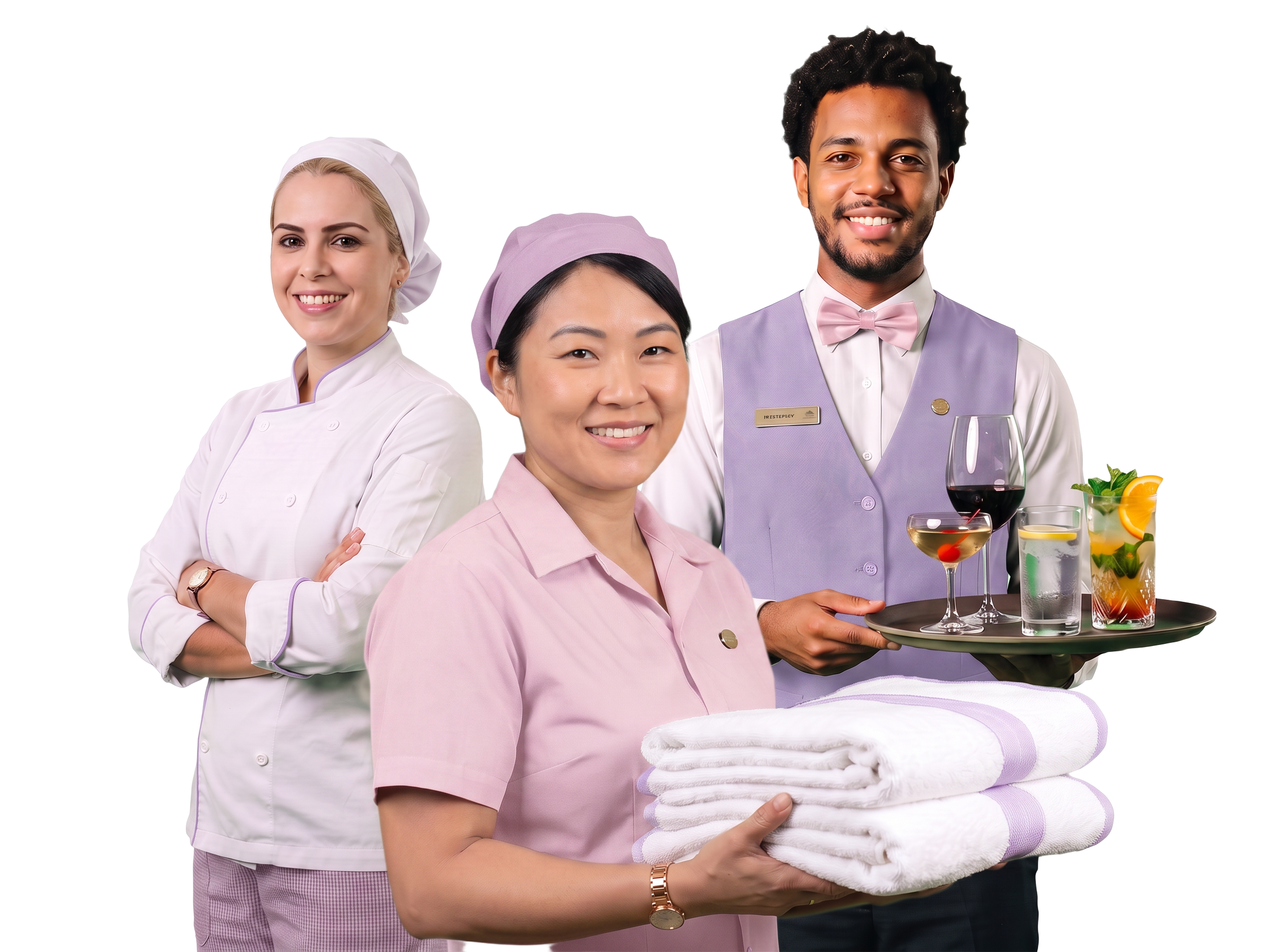 Colaboradores da hotelaria, bares e restaurantes